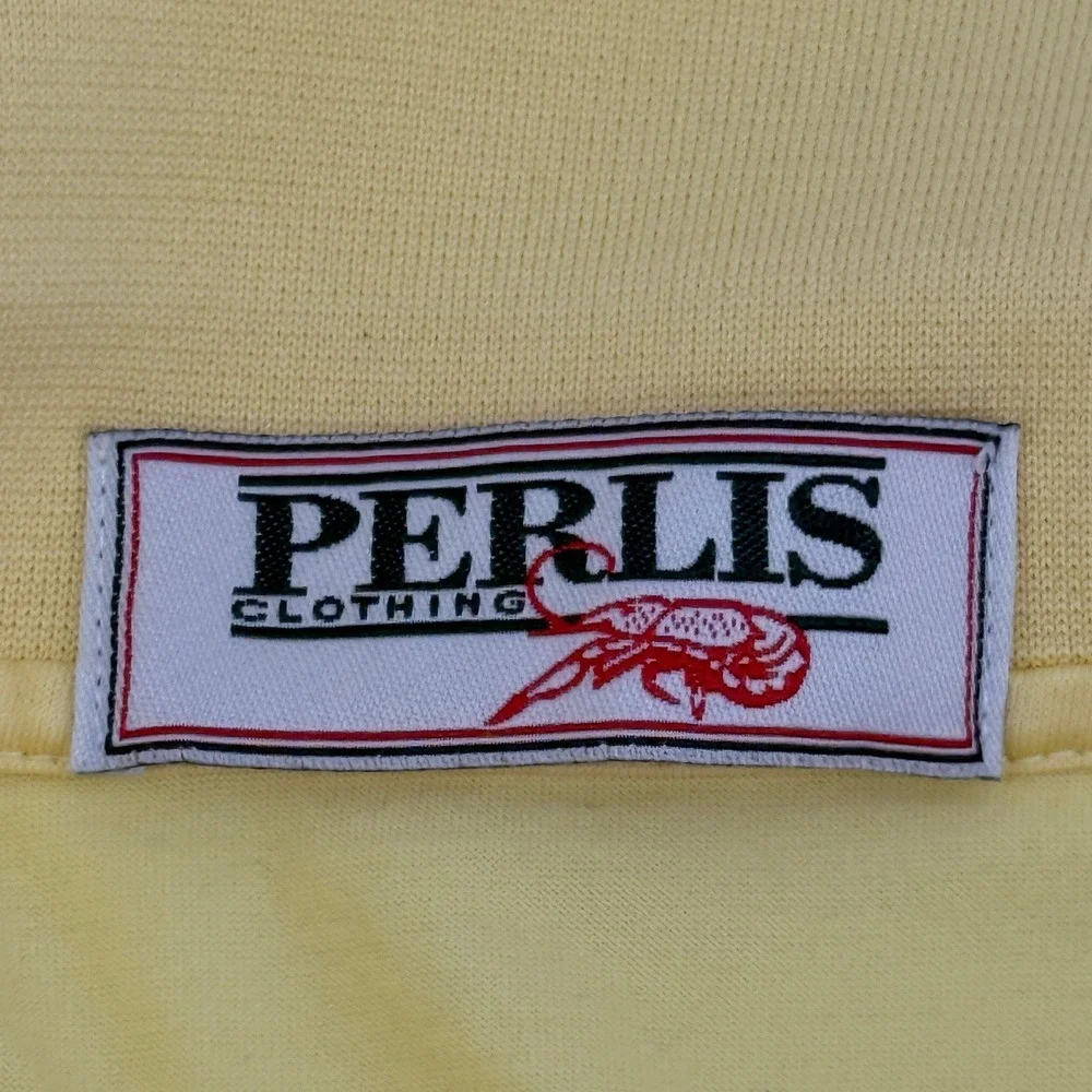 Perlis New Orleans Crawfish Polo Shirt Mens XXL Yellow Supima Mercerized Cotton - Picture 4 of 14